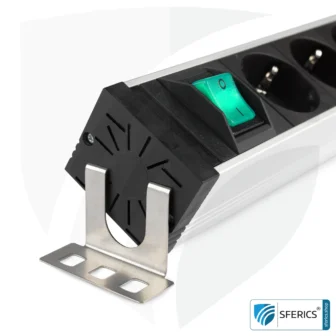 Montagewinkel | Fixierung und Montage geschirmter Steckdosenleisten von DANELL