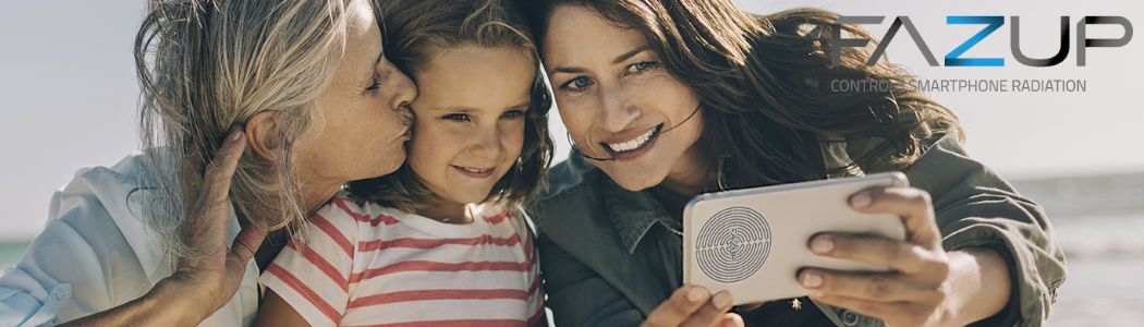 Lifestyle mit der Familie mit FAZUP Patch zur Reduktion der Mobilfunkstrahlung
