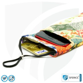 Handyhülle eWall für das Smartphone | Unikat im Design FELIX.ROSE | Anti Elektrosmog inkl. 5G | 3in1 Schutz inkl. RFID Blocker | Handytasche für iPhone, Android, ... | XL