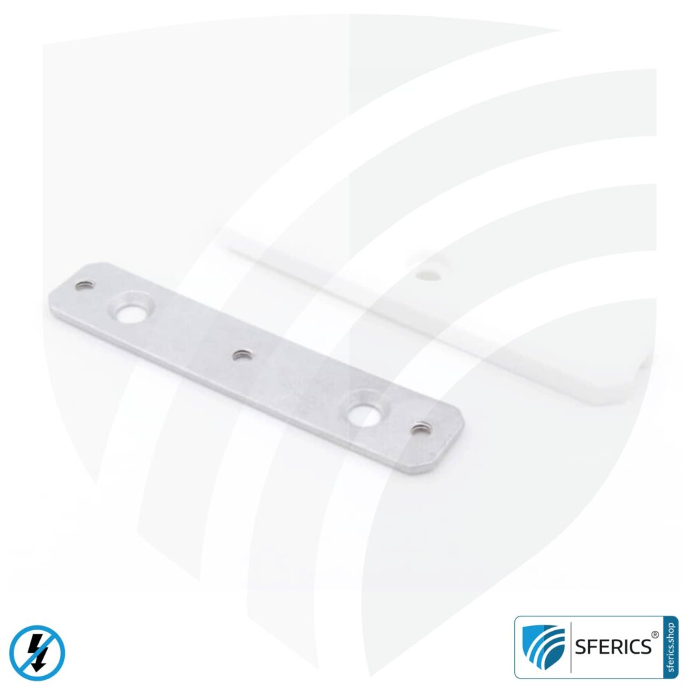 Erdungsplatte | stationär für Innenräume | Erdung abgeschirmter Flächen | 20 x 80 mm