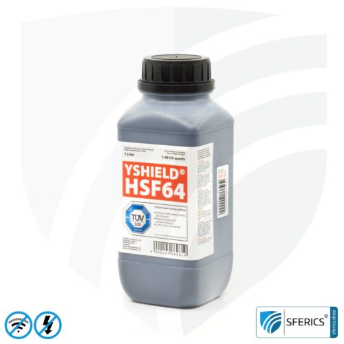 Abschirmfarbe HSF64 | HF Schirmdämpfung gegen Elektrosmog bis zu 93 dB bei 40 GHz | Ohne Konservierungsmittel » ideal für Allergiker | TÜV SÜD zertifiziert | Effektiv bei 5G!