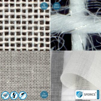 NATURELL Abschirmstoff | ideal zur Herstellung von Vorhängen und Baldachinen | HF Schirmdämpfung gegen Elektrosmog bis zu 40 dB | TÜV-SÜD qualitätsgeprüft | 5G ready!