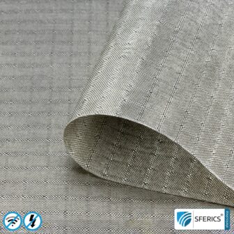 SILVER SILK Abschirmstoff | ideal zur Herstellung von Handytaschen und Bekleidung | HF Schirmdämpfung gegen Elektrosmog bis zu 58 dB | RFID/NFC Datenschutz | TÜV-SÜD qualitätsgeprüft. Wirkungsvoll gegen 5G!