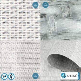 STEEL TWIN Abschirmstoff | ideal zur Herstellung von Bodenunterlagen, Vorhänge, Raumteiler | blickdicht | HF Schirmdämpfung gegen Elektrosmog bis zu 42 dB | TÜV-SÜD qualitätsgeprüft | Wirkungsvoll gegen 5G!