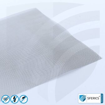Abschirmendes Edelstahlgewebe V4A03 | HF Schirmdämpfung gegen Elektrosmog bis zu 55 dB | Zur Verlegung. 90 cm Breite. Wirkungsvoll gegen 5G!