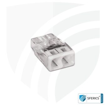 WAGO Compact Steckklemmen bzw. Verbindungsdosenklemmen | Modell 2273-202 | für 2 eindrähtige Leiter | Alternative zur Lüsterklemme