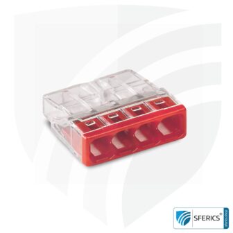 WAGO Compact Steckklemmen bzw. Verbindungsdosenklemmen | Modell 2273-204 | für 4 eindrähtige Leiter | 100 Stück | Alternative zur Lüsterklemme