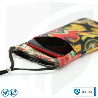 Handyhülle eWall für das Smartphone | Unikat im Design FARBEN.PRACHT | Anti Elektrosmog inkl. 5G | 3in1 Schutz inkl. RFID Blocker | Handytasche für iPhone, Android, ... | XL