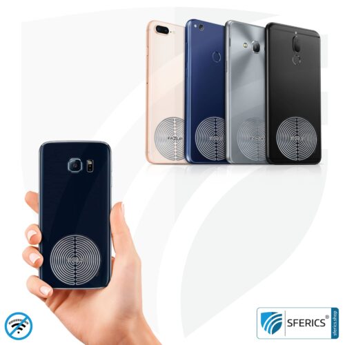 FAZUP Antennen Patch | SILBER | 4er Set mit Preisvorteil für Familie und Freunde | Innovative Technologie gegen Elektrosmog | Schützt vor unnötig hoher Bestrahlung durch’s eigene Mobiltelefon