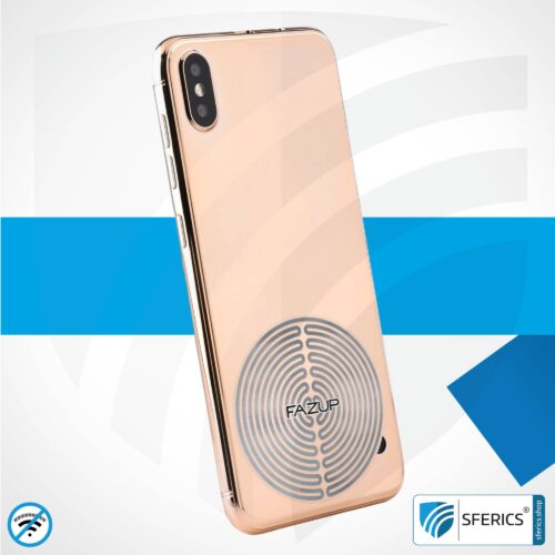 FAZUP Antennen Patch | SILBER | Innovative Technologie gegen Elektrosmog | Schützt vor unnötig hoher Bestrahlung durch’s eigene Mobiltelefon | Keine Esoterik oder Harmonisierung. Reduktion ist messbar!