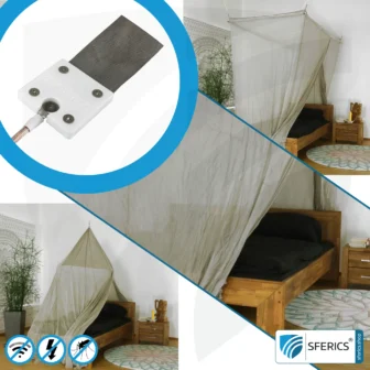 Individuelle Erweiterung vom Baldachin Elektrosmog PRO | Aktivierung der Erdung NF des Baldachins | Rundum Abschirmung Elektrosmog HF