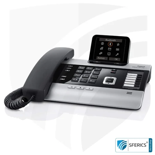 GIGASET DX800A Telefon, kabelgebunden | strahlungarm durch ECO DECT+ | analog, digital, VoIP, Anrufbeantworter