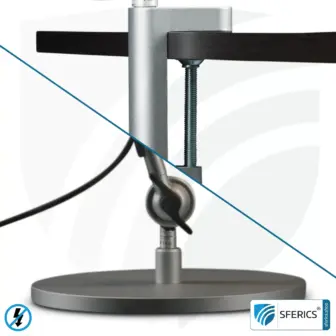 Fixierung der geschirmten Lampe für Schreibtisch, Arbeitsplatz oder Werkstatt | Design SILBER