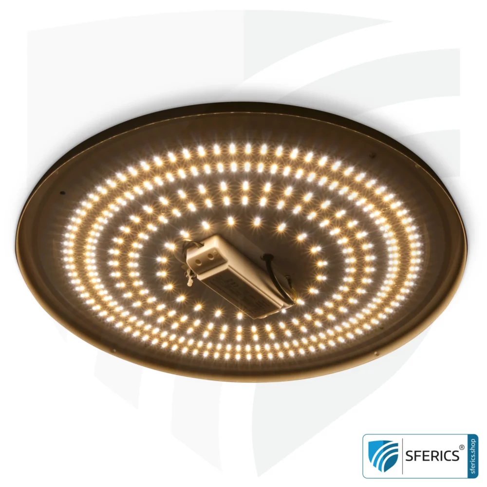 LED Vollspektrum Deckenleuchte SUNNY mit Fernbedienung | bis 4000 Lumen, dimmbar | bis 5900 Kelvin, farbveränderbar | bis CRI 95 | traumhaftes Licht im Wohnzimmer und Homeoffice