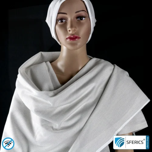 ANTIWAVE abschirmendes Tuch zum Umhängen | Schutz vor Elektrosmog HF mit Wirkungsgrad über 99,9 % (Handy, WLAN, LTE) | 5G ready! Vector.