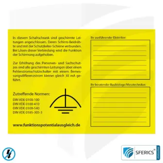 FPA QS Kennzeichnung zum Funktionspotentialausgleich | selbstklebend