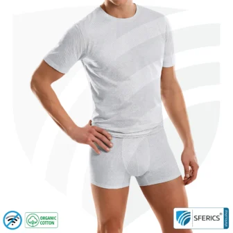 Abschirmendes ANTIWAVE Shirt für Herren | Schutz bis zu 30 dB vor HF Elektrosmog (Handy, WLAN, LTE) | Ideal für elektrosensible Menschen