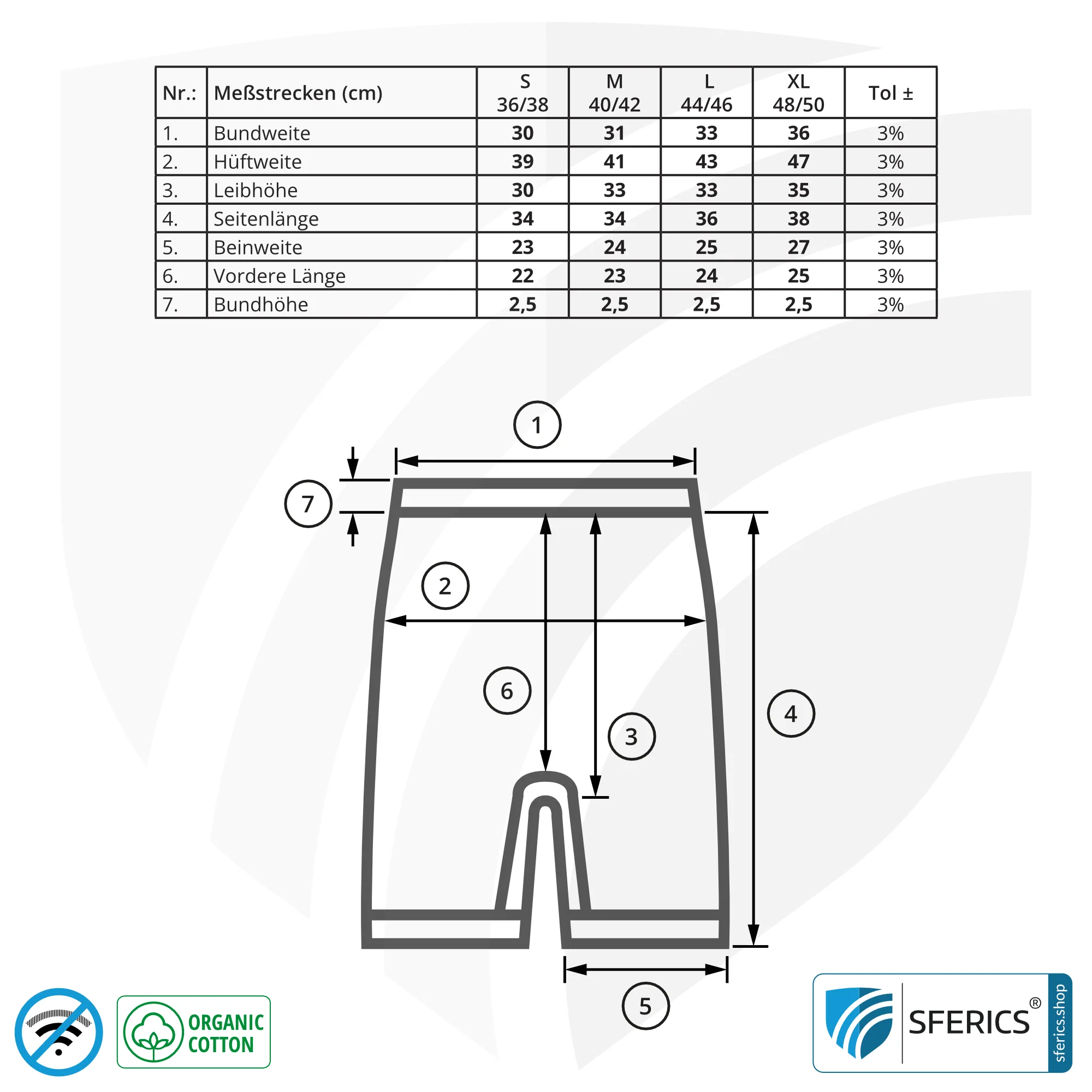 Abschirmende ANTIWAVE Shorts für Damen | Schutz bis zu 30 dB vor HF Elektrosmog (Handy, WLAN, LTE) | Ideal für elektrosensible Menschen 5 Abschirmende ANTIWAVE Shorts für Damen | Schutz bis zu 30 dB vor HF Elektrosmog (Handy, WLAN, LTE) | Ideal für elektrosensible Menschen