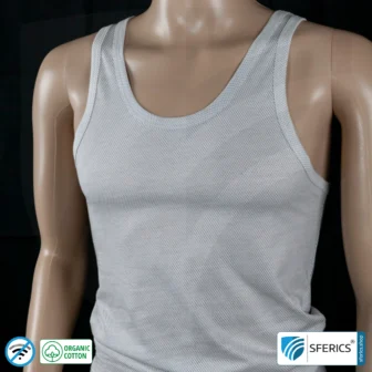 Abschirmendes ANTIWAVE Tank-Top für Herren | Schutz bis zu 30 dB vor HF Elektrosmog (Handy, WLAN, LTE) | Ideal für elektrosensible Menschen