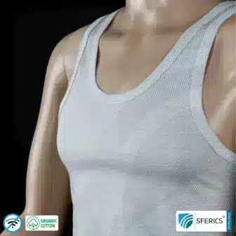 Abschirmendes ANTIWAVE Tank-Top für Herren | Schutz bis zu 30 dB vor HF Elektrosmog (Handy, WLAN, LTE) | Ideal für elektrosensible Menschen