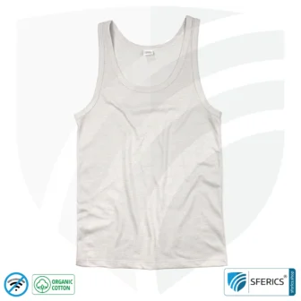 Abschirmendes ANTIWAVE Tank-Top für Herren | Schutz bis zu 30 dB vor HF Elektrosmog (Handy, WLAN, LTE) | Ideal für elektrosensible Menschen