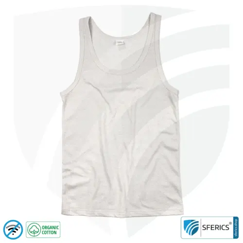 Abschirmendes ANTIWAVE Tank-Top für Herren | Schutz bis zu 30 dB vor HF Elektrosmog (Handy, WLAN, LTE) | Ideal für elektrosensible Menschen