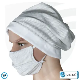 ANTIWAVE abschirmende Mütze Beany | Schutz vor Elektrosmog HF mit Wirkungsgrad bis 99,9 % (Handy, WLAN, LTE) | 5G ready!