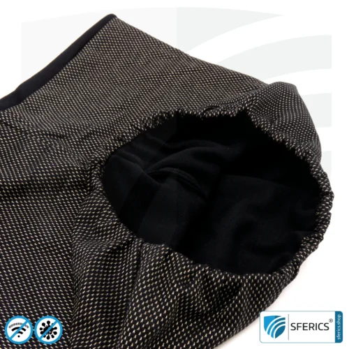 Abschirmender, elastischer ANTIWAVE Schlauchschal Scarf | Schutz vor Elektrosmog HF mit Wirkungsgrad bis 99,9 % | Abschirmstoff mit Silber für antibakterielle Wirkung durch Silberionen 31 ANTIWAVE abschirmender, elastischer Schlauchschal Scarf | Schutz vor Elektrosmog HF mit Wirkungsgrad bis 99,9 % | Abschirmstoff mit Silber für antibakterielle Wirkung durch Silberionen.