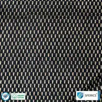 NEW ANTIWAVE OC Abschirmstoff | schwarz | Ideal für Bekleidung und Unterbekleidung | HF Schirmdämpfung gegen Elektrosmog bis 33 dB | 5G ready!