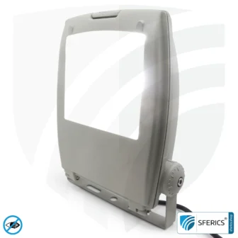 LED Fluter mit Haltebügel, grau | 35 Watt Vollspektrum Tageslicht | Schutzklasse IP65 | 3000 Lumen | flimmerfrei | CRI 95 | ideal für große natürliche Helligkeit in großen Räumen bzw. als indirekter Deckenfluter