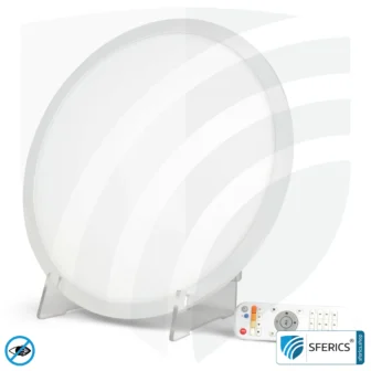 LED Wohlfühl Tageslichtlampe LENA 500 | vitalisierende Lichtdusche + Lichttherapie bei Lichtmangel | Vollspektrum Tageslicht mit 10.000 Lux ab 40 cm Abstand | dimmbar | flimmerfrei | CRI über 95 | stellend und hängend anwendbar