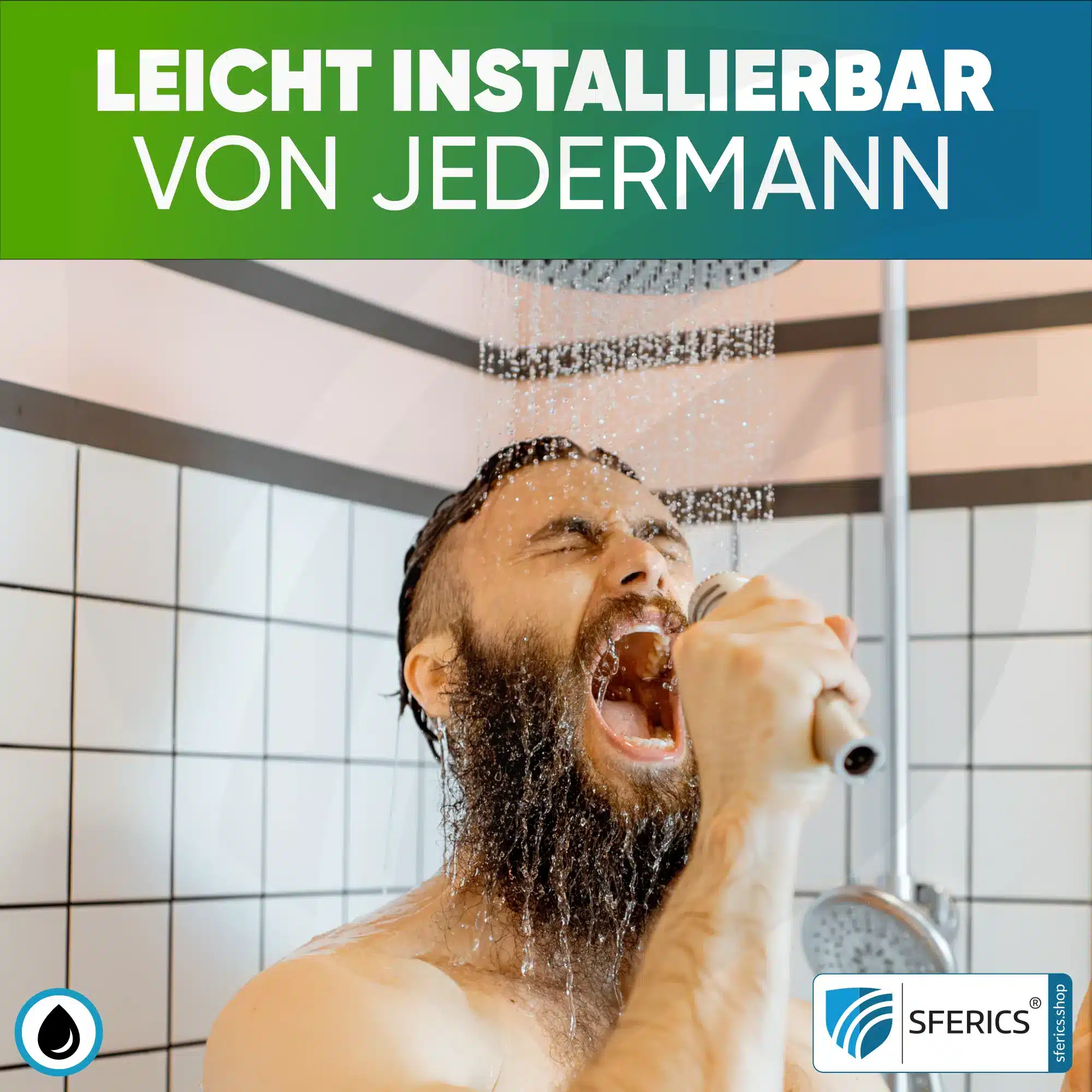 Handdusche UPGRADE DELUXE SET 10 Legio | ET10L Wasserspar Adapter + Design Duschkopf - Handbrause | ecoturbino® 9 ecoturbino leicht installierbar von jedermann
