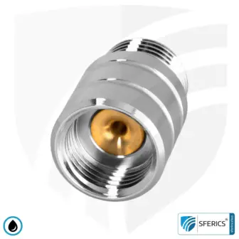 Handdusche UPGRADE DELUXE SET 10 Legio | ET10L Wasserspar Adapter + Design Duschkopf - Handbrause | ecoturbino® 19 ecoturbino Duschadapter silber