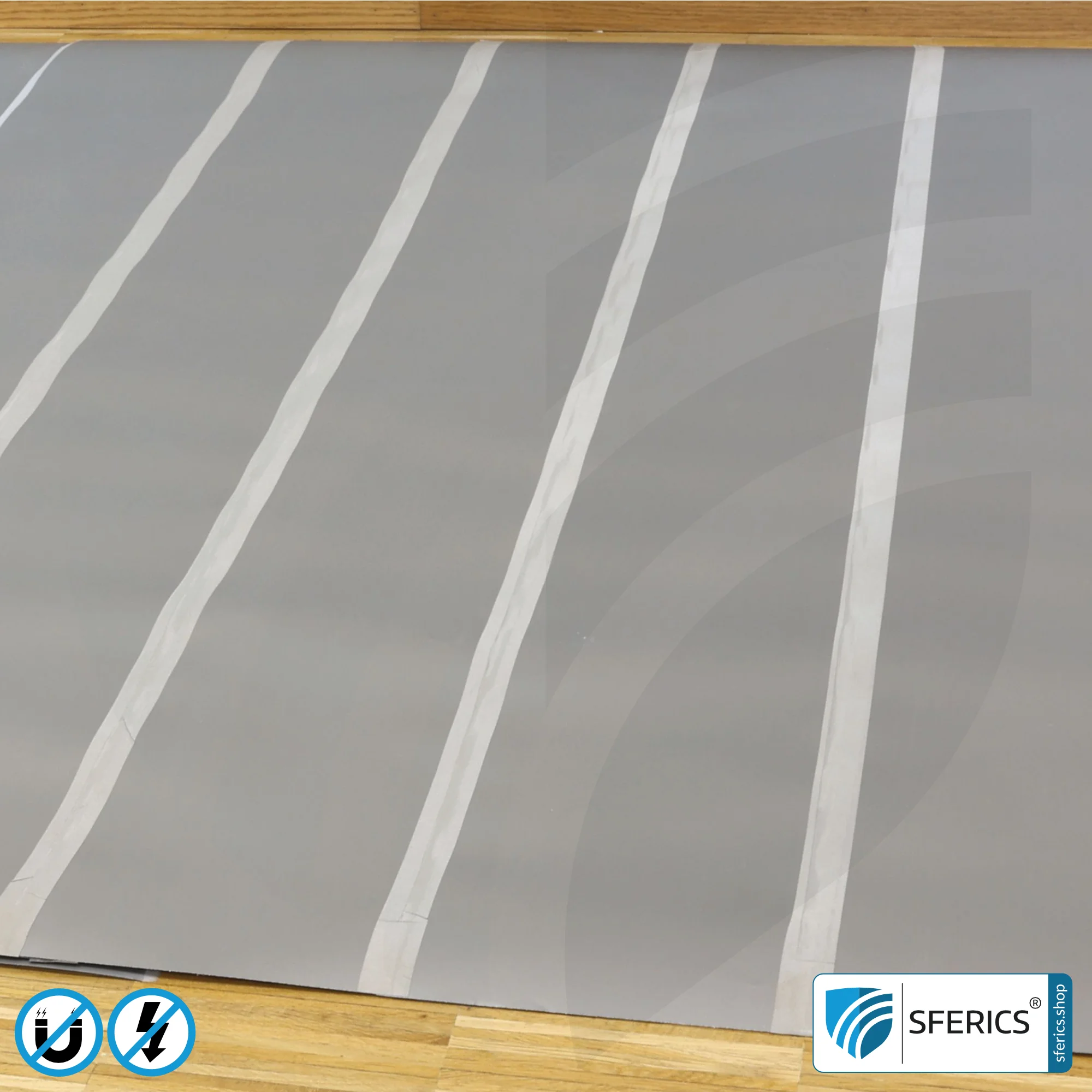 Magnetfeld Abschirmfolie M2L | sehr dünne, zweilagige Folie zur wirkungsvollen Schirmdämpfung von Magnetfeldern | 21 cm Breite 4 Magnetfeld Abschirmfolie M2L | zweilagige Folie zur Schirmdämpfung von Magnetfeldern und dennoch sehr dünn | 21 cm Breite.